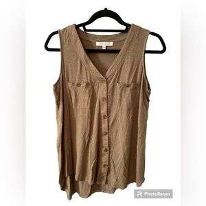 Rose + Olive shirt top blouse woman’s brown Sz M.   Z-14